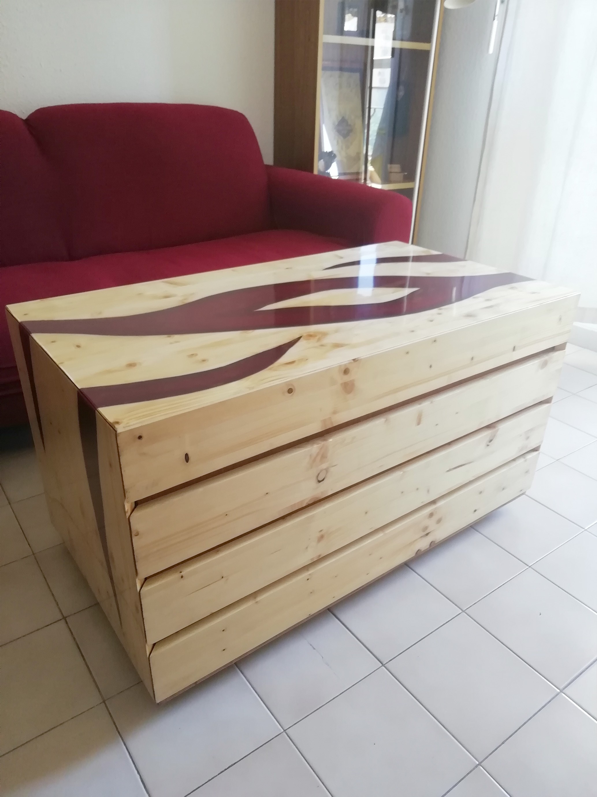 Présentation table basse epoxy