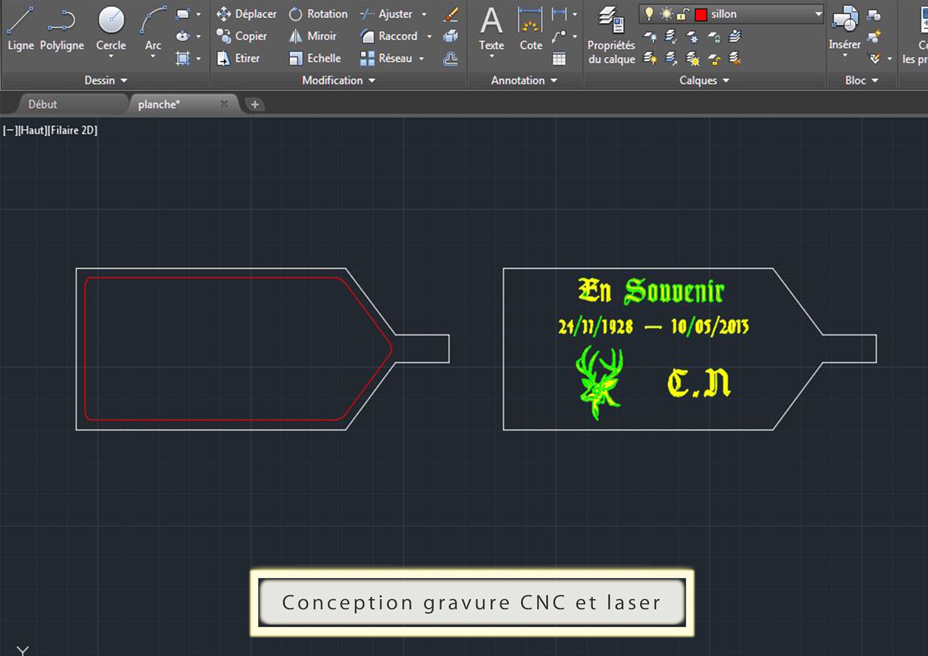 Conception informatique découpe / gravure