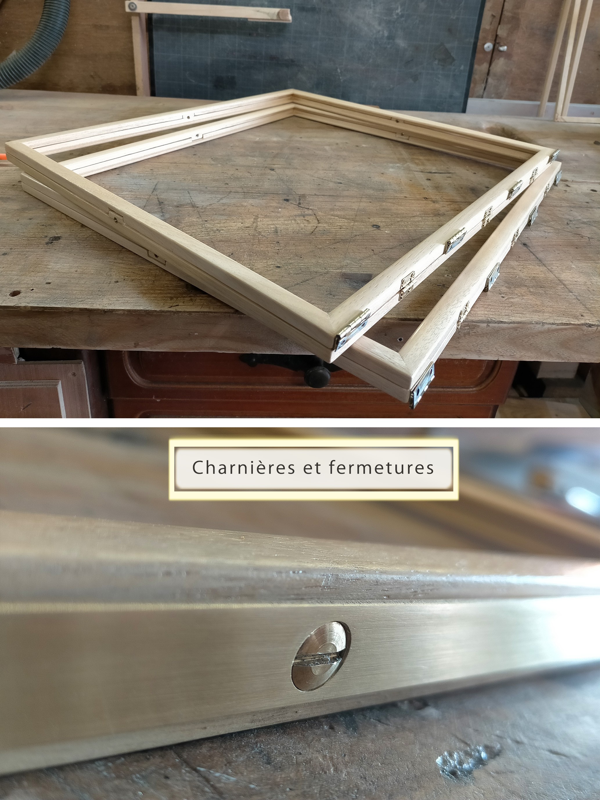 Charnières et fermetures