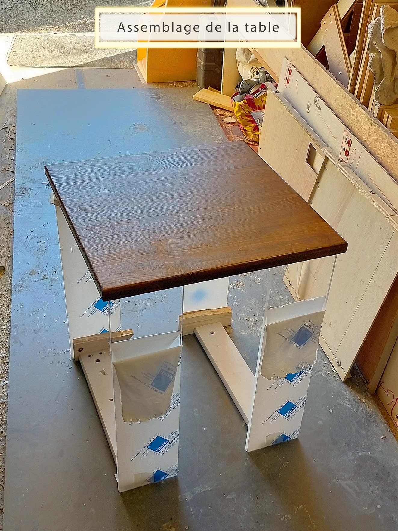 Assemblage de la table