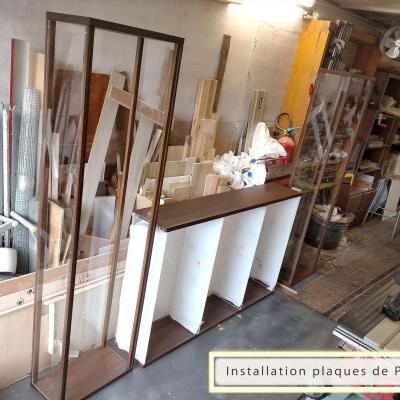Installation des plaques de plexiglass